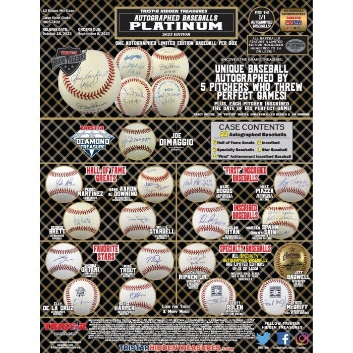 2023 Tristar Hidden Treasures Platinum Series Baseball Box